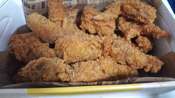 후기) - 자담치킨 핫후라이드