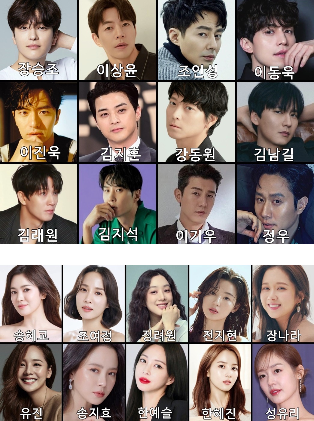 이슈/유머 - 1981년생 남자&여자 배우 라인업